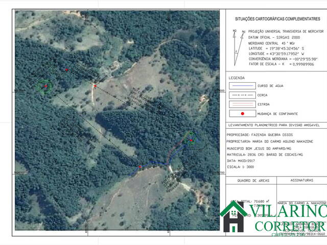 #3428 - Terreno para Venda em Bom Jesus do Amparo - MG - 1