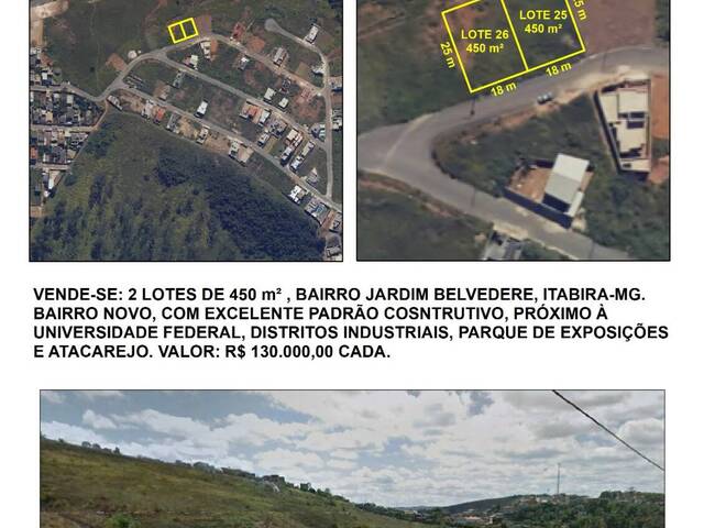 #3114 - Lote para Venda em Itabira - MG - 2